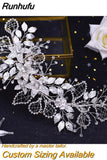 Runhufu HP243 Full Rhinestone Headband for Women Bridal Headpiece Wide Hair Band Handmade Headwear Wedding Hair Accessories
