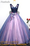 Runhufu Dress 2023 V-neck Classic Flower Appliques Noble Mini Ball Gown Sweet Quinceanera Dresses Party Prom Formal Dress