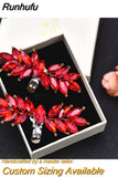 Runhufu X31 Red Rhinestone Shoes Clips Bridal High Heel Shoe Ornaments Jewelry Wedding Shoes Decoration Clip DIY Accessories