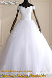 Runhufu Beading Lace Long Train Wedding Dresses 2023 Ball Wedding Gown Vestidos De Noiva Robe De Mariage Bridal Dress