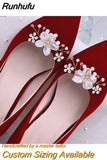 Runhufu X05 2pcs/lot Bride High Heels Clips Rhinestone Bridal Wedding Shoes Buckle Women Accessories High Heel Decoration