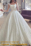 Runhufu Wedding Dress Vintage With Organza Ball Gown Boat Neck Sleeveless Lace Bride Gowns Appliques Back Lace Uprobes De Mariée