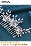 Runhufu HP263 Bridal Hair Comb Handmade Rhinestone Bride Headpieces Women Hair Pins Party Wedding Hair Accessories Headwear