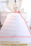 runhufu New 3 Rings Petticoat For Wedding Dress Elastic Band Lace Up Can Be Adjustable Wedding Accessories 12 Styles Available