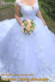 Runhufu Elegant Amazing Neck Robe De Mariee Backless Princess Embroidery Vestido De Noiva Wedding Dress Luxury Lace Bride Dresses