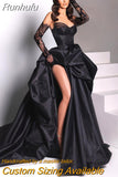 Runhufu Sweetheart Neck Simple A-Line Wedding Dresses Sleeveless Sweep Train Evening Prom Gowns Vestido De Noiva