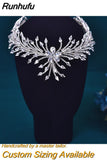 Runhufu Luxury Headpiece for Bride Rhinestone Crown Wedding Tiaras Bridal Hair Accessories Women Tiara Pageant Headband HP385