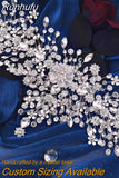 Runhufu HP456 Trendy Bridal Headband Wedding Hair Accessories Alloy Flower Forehead Wedding Crown for Pageant Brides Headdress
