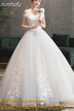 runhufu Dress 2023 New Sexy V-neck Ball Gown Princess Vintage Wedding Dresse Luxury Lace Wedding Gowns Plus Size