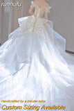runhufu The Shoulder Luxury Shinning Wedding Dress 2023 Princess Beading Ball Gown Bride Dresses Vestido De Noiva
