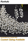 Runhufu Luxury Headpiece for Bride Rhinestone Crown Wedding Tiaras Bridal Hair Accessories Women Tiara Pageant Headband HP385