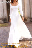 Runhufu Sleeves Soft Satin Wedding Dresses For Women 2023 Bride Gown Simple A Line Vestido De Novia Boda Suknia Ślubna Robe Mariage