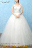 runhufu Wedding Dress The Red V-neck Ball Gown Vintage Wedding Dresses Lace Embroidery Vestido De Noiva