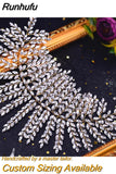 Runhufu HP240 Shiny Crystal Wedding Headpieces Bridal Floral Hair Accessories Alloy Flower Bridal Headbands Rhinestone Crowns