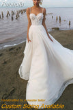 Runhufu Sweetheart Sleeveless Shiny Tulle Spaghetti Straps Wedding Dress Appliques Open Back Court Train Bridal Gown Custom Made