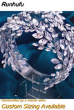 Runhufu Gorgeous Rhinestone Bridal Tiara Woman Headbands Wedding Hair Accessories Jewelry Handmade Bride Party Headpiece HP386
