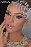 Runhufu Rhinestone Headpiece for Woman Bridal Headband Wedding Hair Accessories Pageant Tiara Crystal Bride Headdress HP188