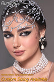 Runhufu HP481 Crystal Wedding Comb Bridal Hair Clips Headdress Bridesmaid Women Headpiece with Comb Prom Hair Ornament Headwear