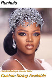 Runhufu HP420 Luxury Bridal Tiara Wedding Headband Rhinestone Wedding Hair Accessories Handmade Bride Headpiece Head Jewelry