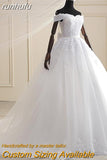 runhufu Dress 2023 The Elegant Boat Neck Ball Gown Off The Shoulder Princess Luxury Lace Embroidery Wedding Dresses