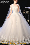 runhufu Dress 2023 New Elelgant Court Train Lace Embroidery Princess Vintage Wedding Dresse Plus Szie Wedding Gowns