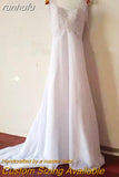 runhufu De Noiva Boho Wedding Dress Beach Wedding Dresses Sleveless V Neck Simple Bridal Dress Robe De Soiree