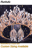 Runhufu HP399 Vintage Bridal Crown And Tiara Shining Crystal Wedding Headband Bridal Hair Accessories Luxury Wedding Jewelry