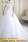 runhufu New Arrival Wedding Dress Sleeveless Organza Court Train Lace Up Ball Gown Off The Shoulder Princess Wedding Gown