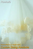 Runhufu Champagne One Layer Veil Lace Egde Short Red Wedding Marriage Veils Red Pure Whtie Adult Veil Special Price