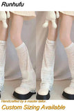 Runhufu Women Solid Color Leg Warmers Super Soft Boots Shoes Cuffs Covers Summer Thin Sunscreen Sports Boot Cover