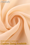 Runhufu Appliques Short Wedding Dresses For Women 2023 A-Line Satin Tea-Length Cap Sleeve V-Neck Button Civil Vintage Bridal Gown