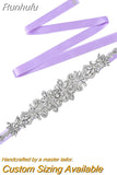 Runhufu S12 Rhinestones Bridal Belt Bling Crystal Dress Applique Bridesmaids Belts Wedding Party Accessories Dress Decoration