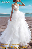 Runhufu Boho A-Series Wedding Dresses 2023 Ladies Sweetheart Backless Bridal Dress Tulle Ruffle Bridal Dress Vestidos De Novia