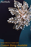 Runhufu Rhinestone Headpiece for Woman Bridal Headband Wedding Hair Accessories Pageant Tiara Crystal Bride Headdress HP188