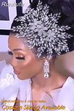 Runhufu HP462A Crystal Headpiece for Brides Hair Accessories Wedding Bridal Side Comb Head Jewelry Flower Woman Headdresses