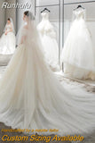 Runhufu Off The Shoulder Light Wedding Dress 2023 New Bridal Dress Ball Gown Tulle Wedding Dress