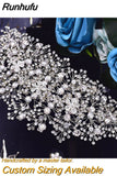 Runhufu Luxury Headpiece for Bride Rhinestone Crown Wedding Tiaras Bridal Hair Accessories Women Tiara Pageant Headband HP385
