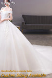 runhufu Sweetheart Boat Neck Style China Wedding Dress Vintage Lace Embroidery Pluse Size Vestidos De Novia Bride Gowns Marriage