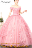 Runhufu Off The Shoulder Quinceanera Dresses Robe De Bal Ball Gown Vintage Quinceanera Dresses Plus Size Vestidos De 15