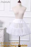 Runhufu Women Girls Ruffled Short Petticoat Solid White Color Fluffy Bubble Tutu Skirt Puffy Half Slip Prom Crinoline Underskirt