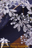 Runhufu Luxury Bridal Hair Tiara Rhinestone Headband Handmade Wedding Hair Accessories Women Headdress Pageant Headpiece HP398
