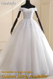 runhufu Dress 2023 The Elegant Boat Neck Ball Gown Off The Shoulder Princess Luxury Lace Embroidery Wedding Dresses