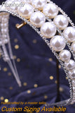 Runhufu Luxury Bridal Hair Tiara Rhinestone Headband Handmade Wedding Hair Accessories Women Headdress Pageant Headpiece HP398