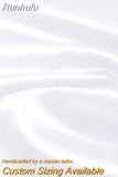 Runhufu White 2023 Mermaid Wedding Dresses Long Sleeve Side Slit Bridal Gowns Boho Beach Backless Wedding Prom Gowns Robes De Mariée
