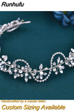 Runhufu Bridal Tiara Rhinestone Woman Girls Headband for Party Wedding Hair Accessories Pageant Headwear Bridal Headpiece HP266