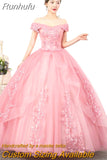 Runhufu Off The Shoulder Quinceanera Dresses Robe De Bal Ball Gown Vintage Quinceanera Dresses Plus Size Vestidos De 15