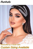 Runhufu Bridal Hair Accessories Wedding Headband Rhinestone Bride Headpiece Hair Jewelry for Women Tiara Girls Headwear HP528