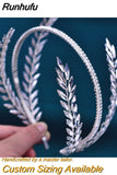 Runhufu Bridal Hair Accessories Wedding Headband Rhinestone Bride Headpiece Hair Jewelry for Women Tiara Girls Headwear HP528