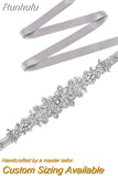 Runhufu S12 Rhinestones Bridal Belt Bling Crystal Dress Applique Bridesmaids Belts Wedding Party Accessories Dress Decoration