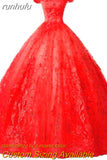 runhufu The Shoulder Candy Color Quinceanera Dress 2023 Prom Dress Luxury Appliques Formal Ball Gown Vintage Vestido De Quincenera